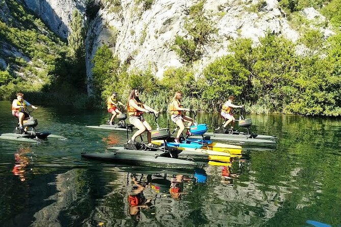 1 st Waterbike Safari in the World - Swim stops and the view from below the zip wire