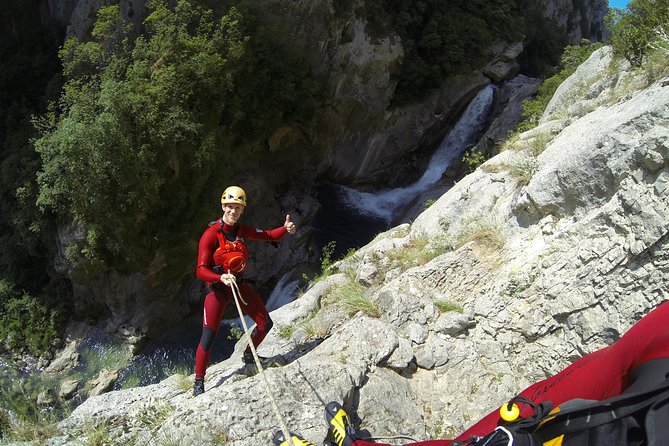 Canyoning advanced on Cetina river from Omiš - The advanced route: ropes, jumps, and cold water