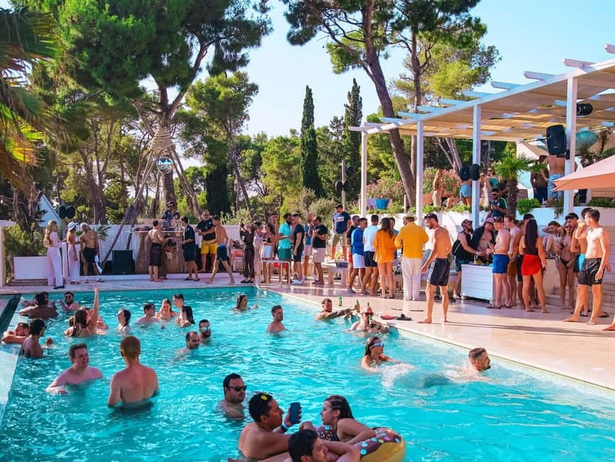 From Split: Brač Island Beach Bar and Pool Party - Leaving Split for Milna on Brač