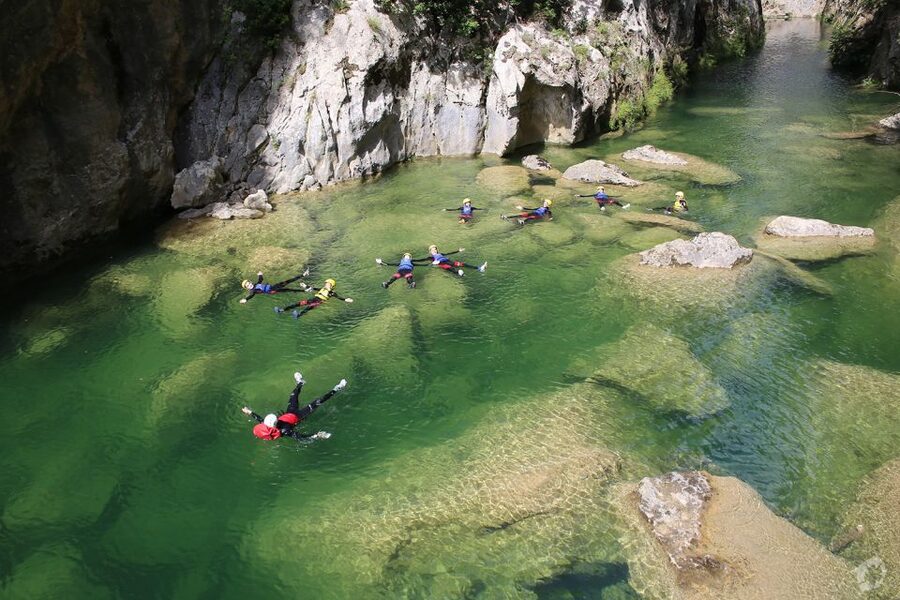 From Split: Canyoning on the Cetina River - The steep route into the canyon