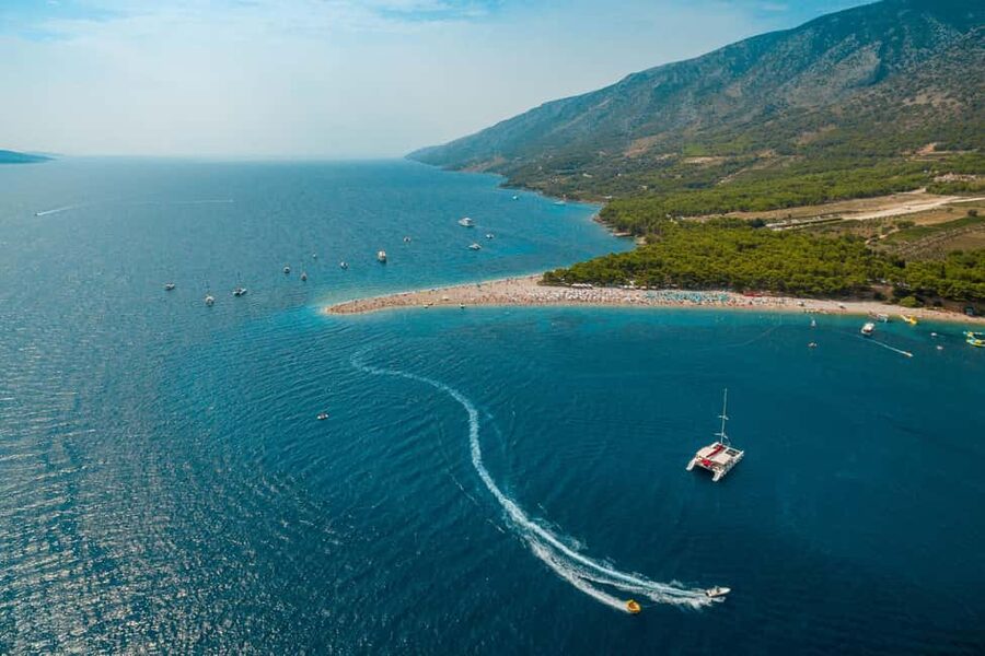 From Split: Catamaran Cruise to Golden Horn & Brač island. - Supetar to Bol by bus