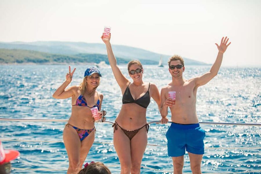 From Split: Catamaran Cruise to Golden Horn & Brač island. - Meeting the Summer Blues at Dock 4