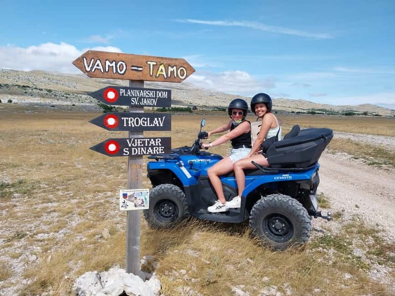 From Split: Dinara Nature Park Quad Adventure with Swimming - Getting comfortable on the quad before the rougher tracks