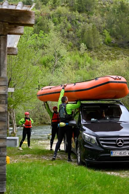 From Split: Rafting, Cave exploring, Cliff jumping w/ Picnic - Starting in Split at 7 am or 2 pm