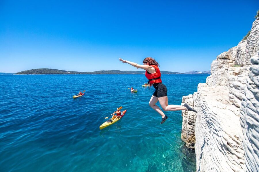 From Split: Sea Kayaking Tour - The return paddle tests your arms
