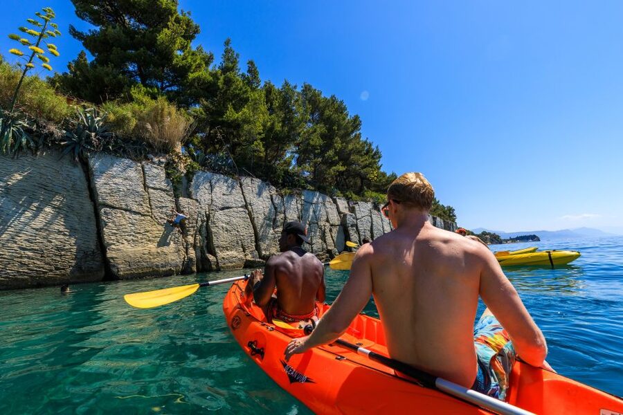 From Split: Sea Kayaking Tour - Bene Beach is a pleasant place to linger
