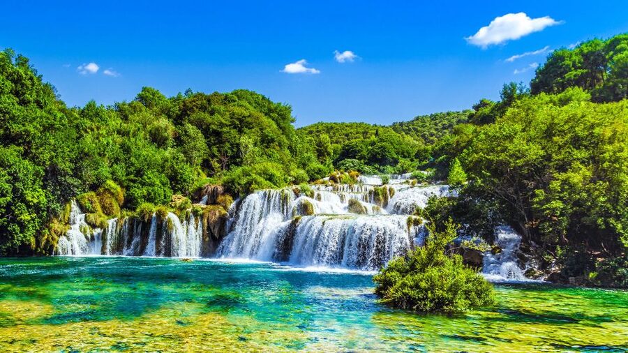 From Split & Trogir: Krka Waterfalls Day Tour with Boat Ride - Skradin gives you about 90 minutes to relax