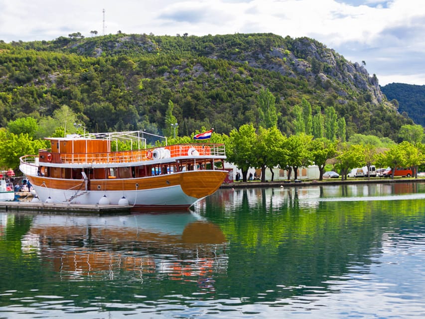From Trogir, Seget & Okrug: Krka Waterfalls & Swimming - The boat ride from Krka to Skradin