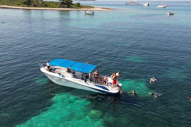 From Trogir & Split: Half Day Speedboat Tour with Blue Lagoon - Blue Lagoon and Krknjaši Bay: 80 minutes in clear water