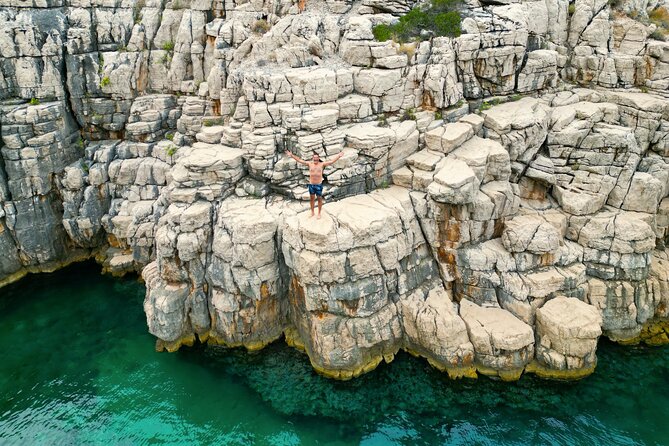 Golden Horn Beach & North Shore of Hvar Island Private Boat Tour - Jelsa adds a short historical pause