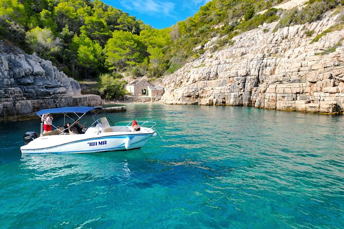 Golden Horn Beach & North Shore of Hvar Island Private Boat Tour - Boat comfort, snorkeling, and the open-water ride