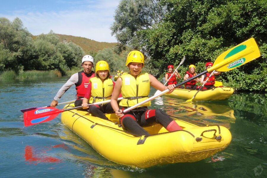 Half-Day Cetina River Rafting - Getting fitted for helmets, life jackets, and neoprene gear