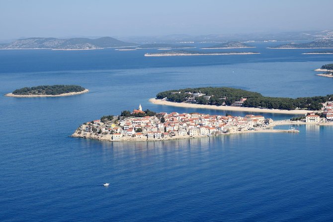 Krka waterfalls luxury tour for singles or couples - Primošten’s beach stop is the biggest time commitment