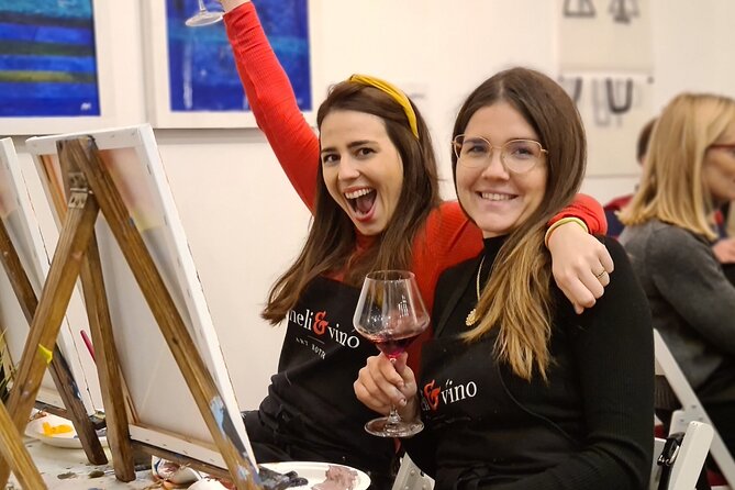 Painting party at Art Bottega - Paint & Wine Studio in Split - Painting step by step with Barbara, Hannah, or Kate