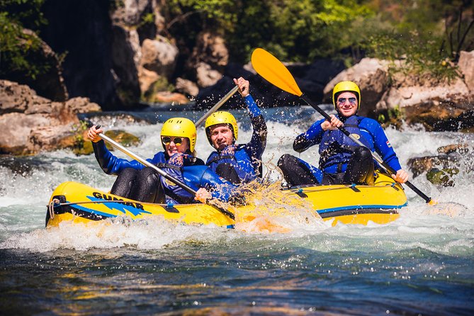 Rafting in upper part of Cetina river from Split or Blato n/C - Getting ready with a helmet, wetsuit, and safety briefing