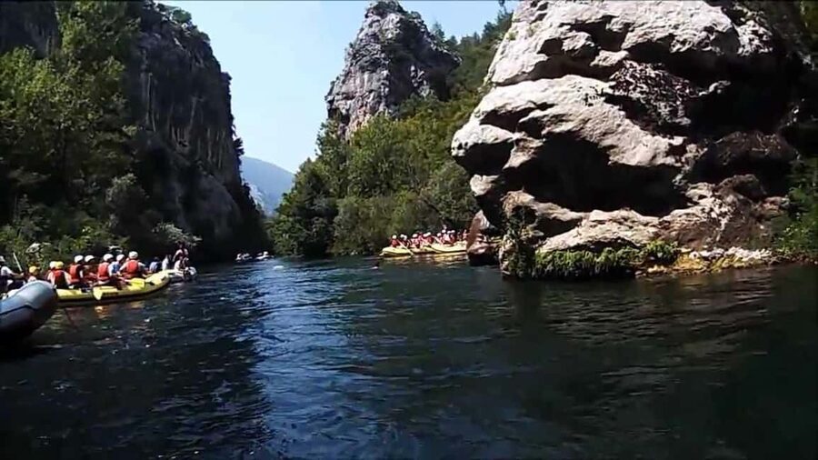 Rafting on Cetina river from Split - Getting fitted with rafting gear