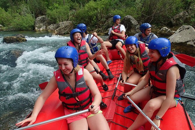Rafting on the River Cetina from Omis Croatia - The first calm kilometers on the Cetina