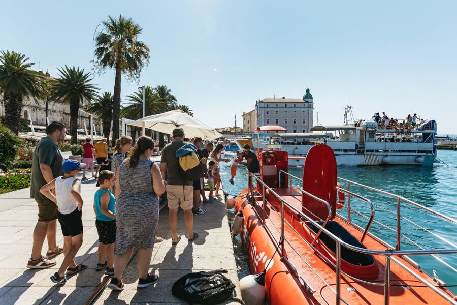 Split: 45-minute Semi-Submersible Submarine Trip - The upper deck and Split’s waterfront views