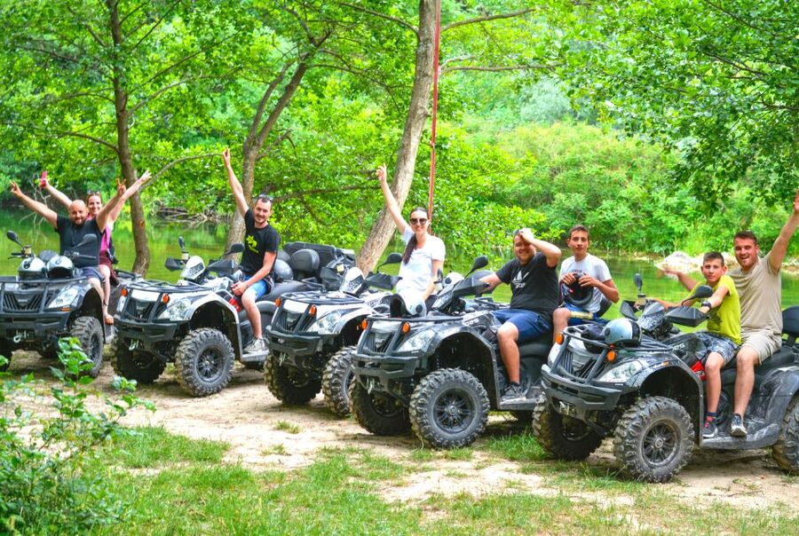 Split: ATV Quad Tour with Waterfall Swimming with Picnic - From Split to Kostanje by white minibus