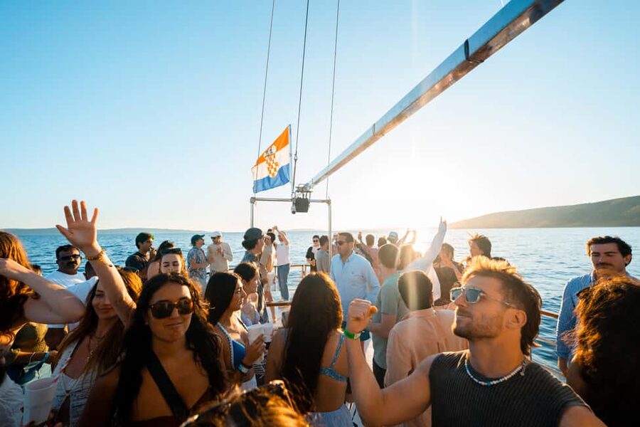 Split: Blue Lagoon Boat Party with Slide, Dj and After Party - A six-hour party boat with a real swim program