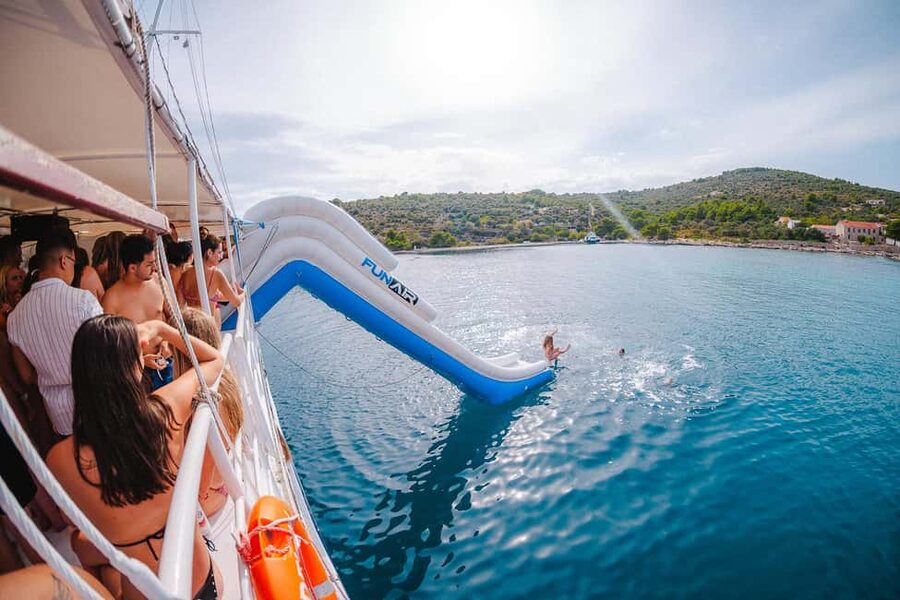 Split: Blue Lagoon Boat Party with Slide, Dj and After Party - Is $45 good value?
