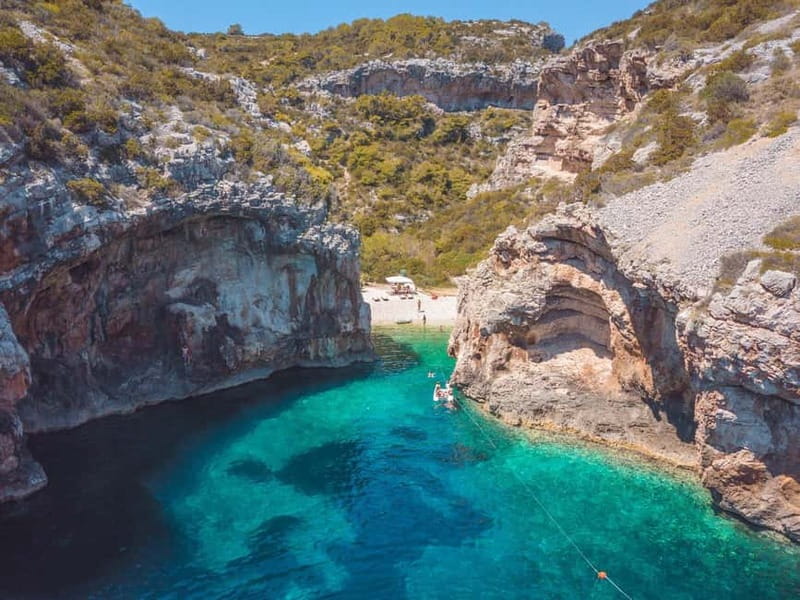 Split: Boat Tour to Blue Cave, Vis, Blue Lagoon, Hvar, Brač - The final Brač swim before Split