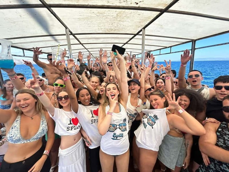 Split: Captain’s Boat Party – Blue Lagoon, DJ & Free Shots - Music, dancing, and the onboard bar