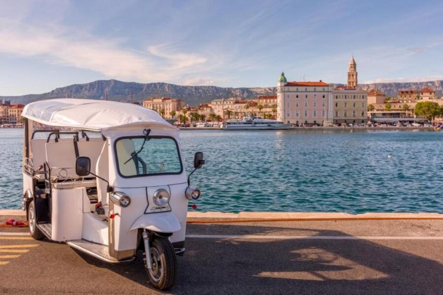 Split: City Highlights Electric Tuk-Tuk Tour - Sustipan Park and the final stop on Riva