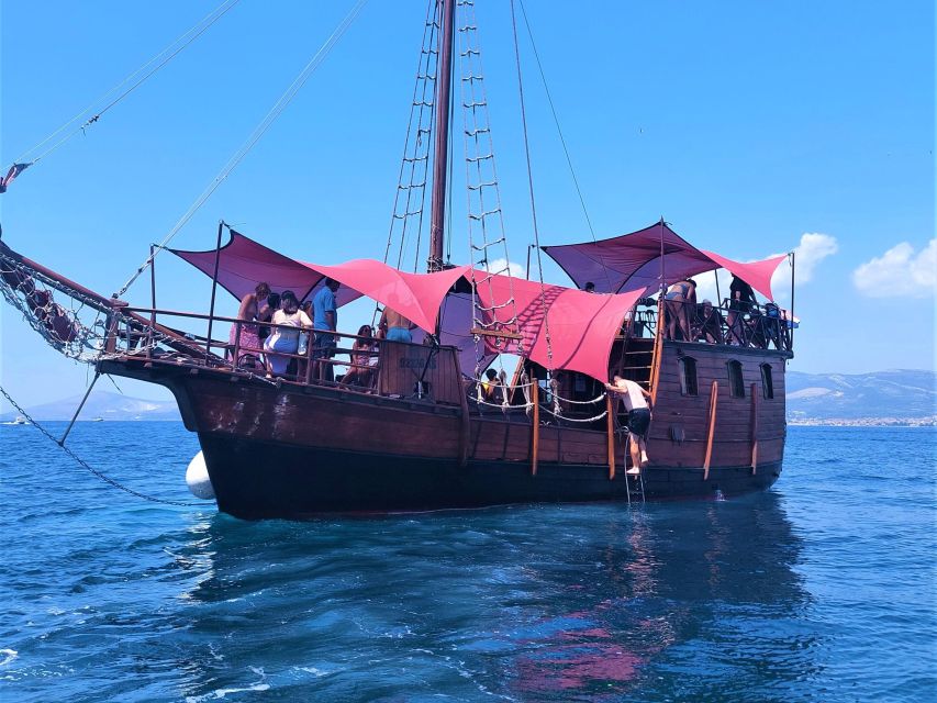 Split: Cruise on Columbo's Pirate Ship "Santa Maria" - The swimming stop near Split’s beaches