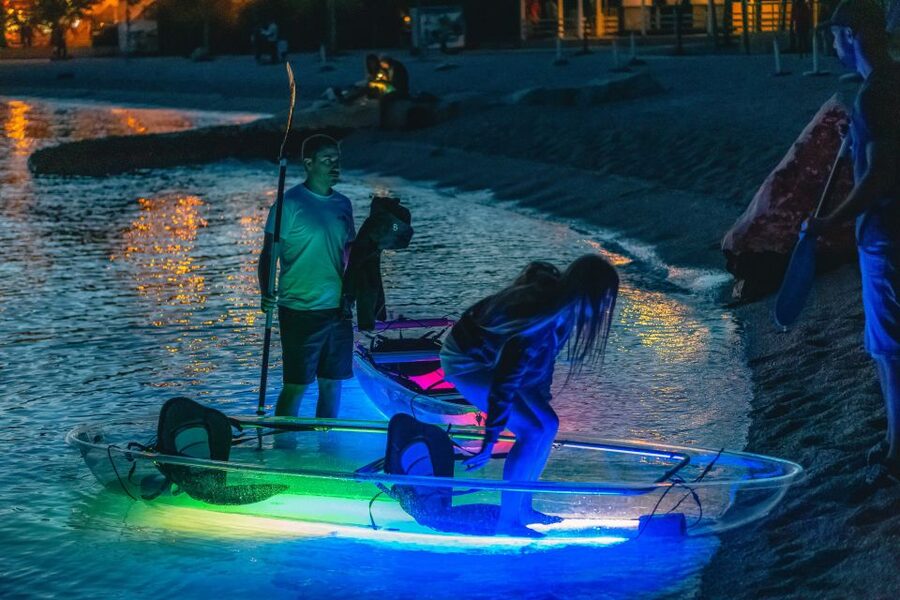 Split: Illuminated Evening Guided Kayaking Tour - The 15-minute briefing and first paddle