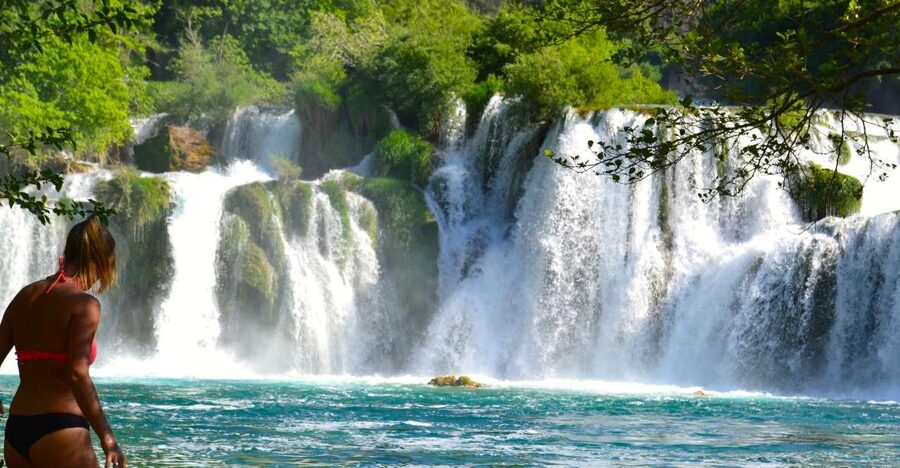 Split: Krka Waterfalls Guided Day Trip with Swim & Boat Tour - From Split to Krka National Park