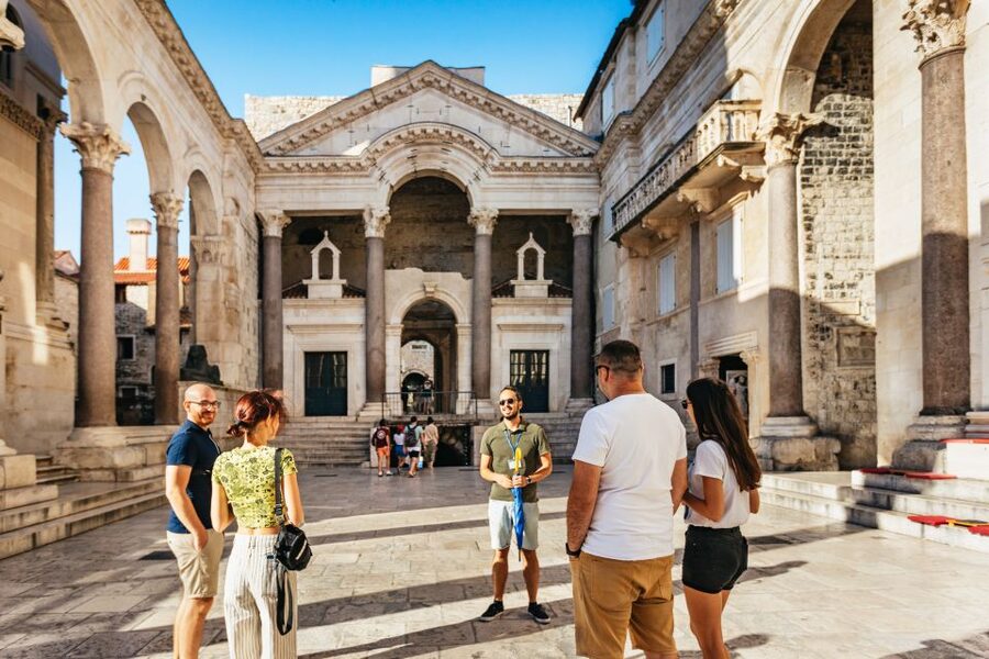 Split: Old Town and Diocletian Palace Walking Tour - Reading the palace in the Peristyle