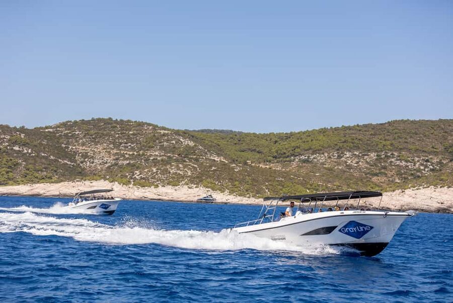 Split or Trogir: Blue Cave, Vis, and Hvar Speedboat Day Trip - The Pakleni Islands and a pine-shaded break