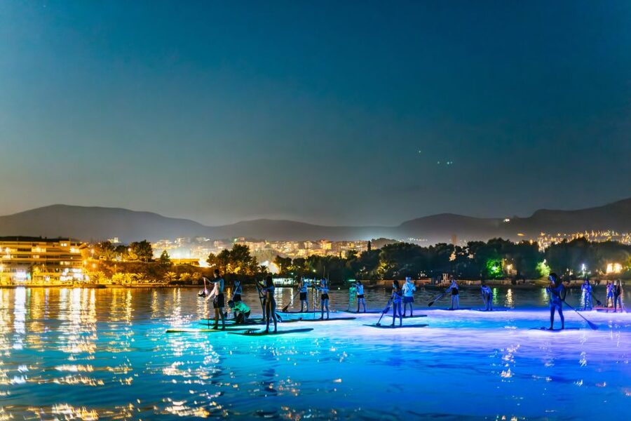 Split: Stand Up Paddleboard Night Glow Tour - A short beach walk and a useful safety briefing