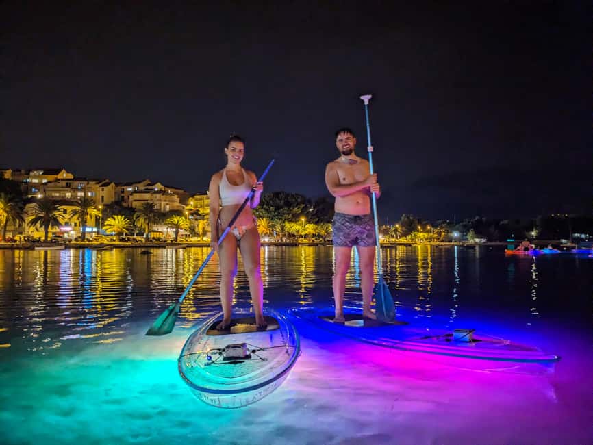 Split: Transparent SUP night Glow tour - From Central Split to the Stobreč Campsite