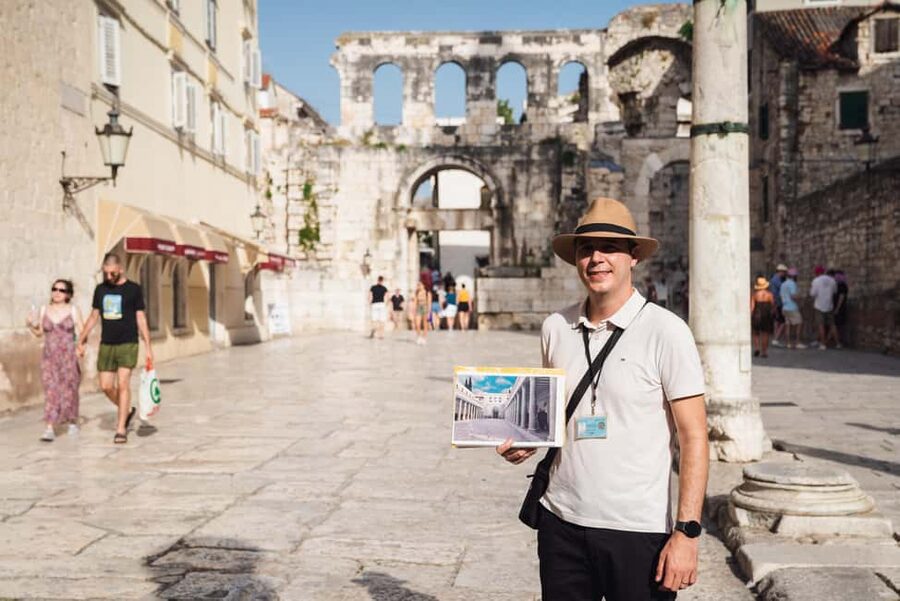 Split: Walking tour of Split with a 'Magister' of History - Entering through the Bronze Gate and palace cellars