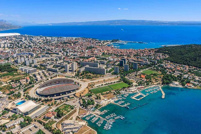 The Diocletian route - Panoramic Flight over Split - Starting above Sinj Field