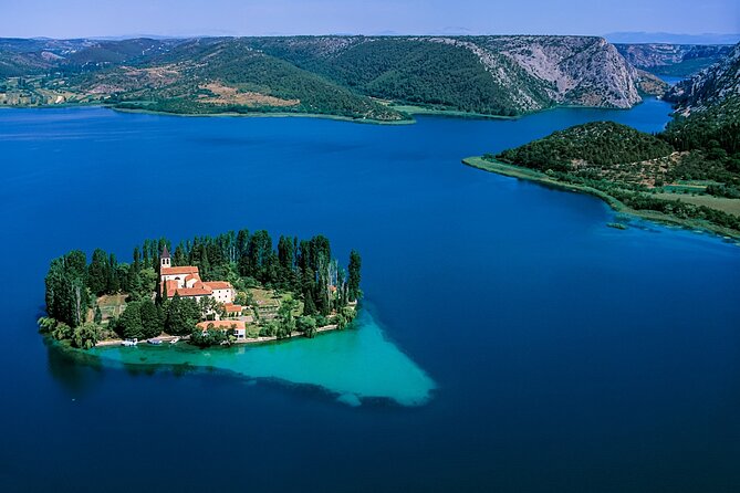 The Wonder of nature route - Panoramic Flight over Plitvice Lakes & Krka NP - Reaching Plitvice Lakes from above