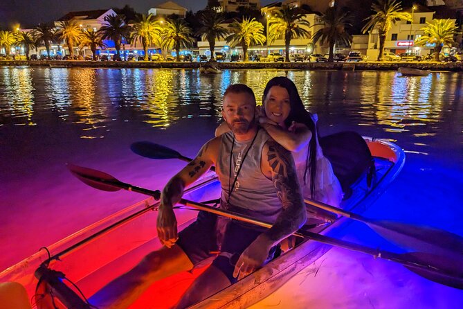 Transparent Kayak Glow Tour in Split - White rocks, cliff houses, and a possible swim