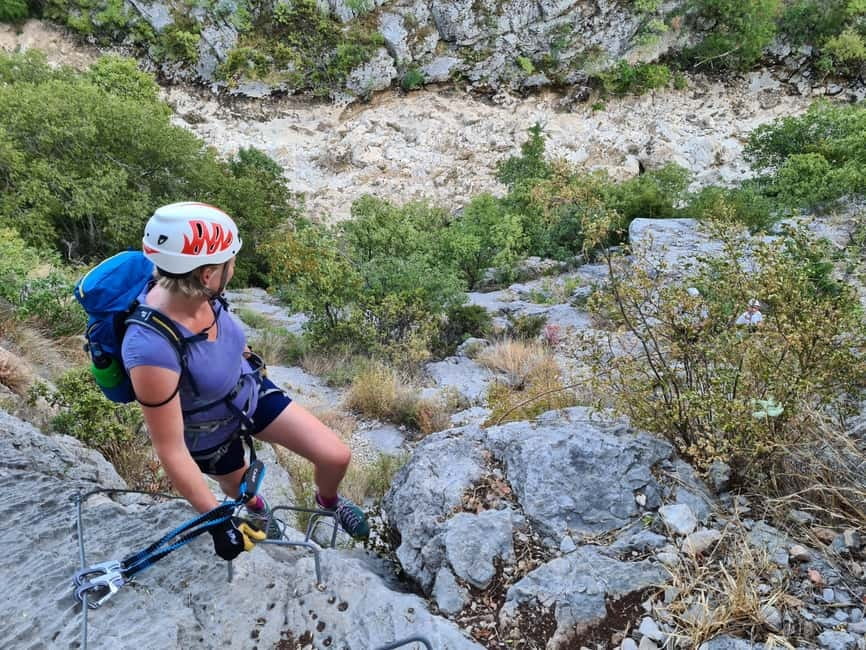 Via ferrata Čikola Canyon - Moving Through The Steel Cable Route